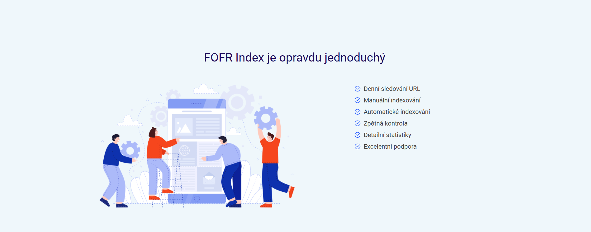 Ukázka projektu FOFR Index - zrychlení indexace stránek